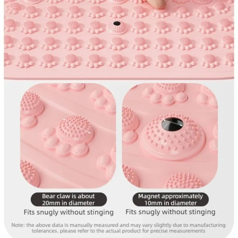 Magnetic Foot Massage Mat Silicone Acupressure Pad Pain Relief Circulation Relaxation Exercise Plantar Foot Care Tools
