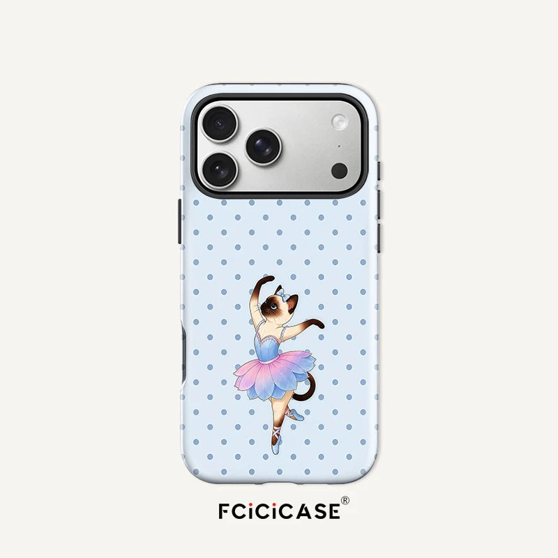 Fcicicase Polka Dot Pattern Case For Iphone 18 17 16 Pro Max 15 14 13 12 Plus 11 For Magsafe Wireless Charge PC +TPU Covers Capa