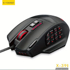 E-YOOSO Upgraded Wired Gaming Mouse X-39 PRO with Macro Edit Side Key DIY Lighting Design SG8960Processor Ergonomic Gaming Mouse