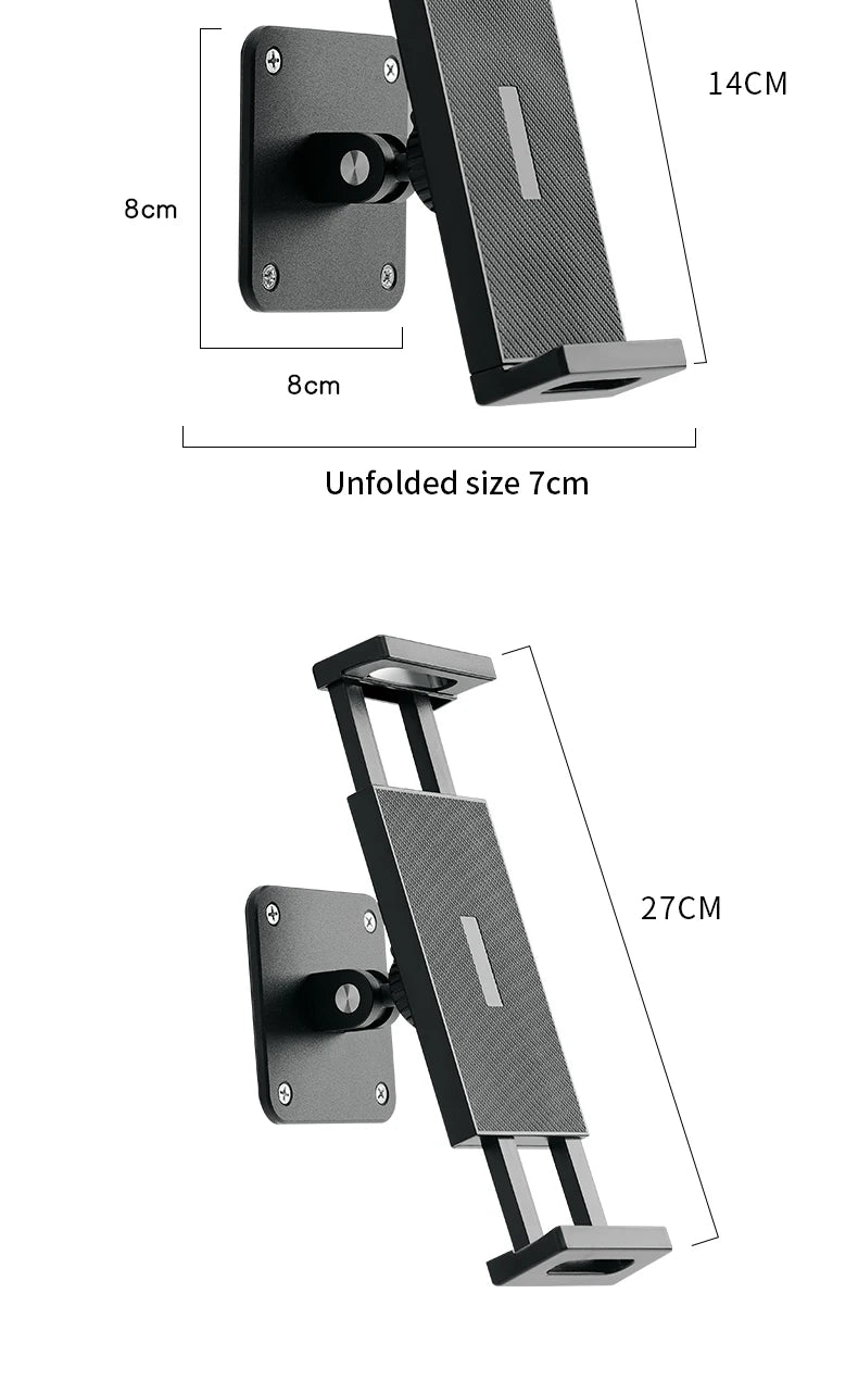 Adjustable Tablet and Phone Wall Mount Long Arm 360 Degree Rotating Holder