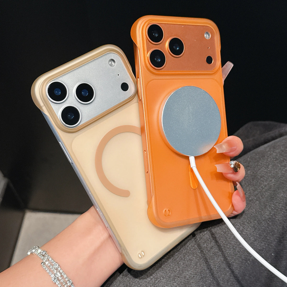 Ultra Thin Frameless Phone Case For iPhone 18 17 Pro Max Air 14 15 Plus 13 12 16 Pro For Magsefa Magnetic Matte Protection Cover
