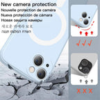 Magnetic Liquid Silicone Case For Iphone 14 13 12 Mini 11 Pro Max X Xs Xr Apple Magsafe Original Magnet Camera Precision Hole