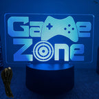 NEON GAMER 3D Lamp LED Night Light Gaming Setup RGB Children's Lamps Gamer Room Decoration Bedroom Table Lamp Personalized Gifts