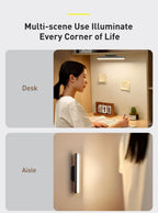 Baseus Desk Light Magnetic Hanging Table Lamp Rechargeable LED Stepless Dimming Desk Lamp Read Study Work Eye Protection Light