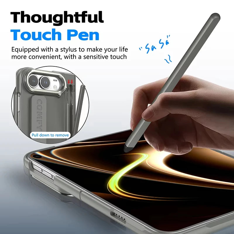 Matte PC Case for iPhone Duo with Wrist Strap Stylus and Kickstand