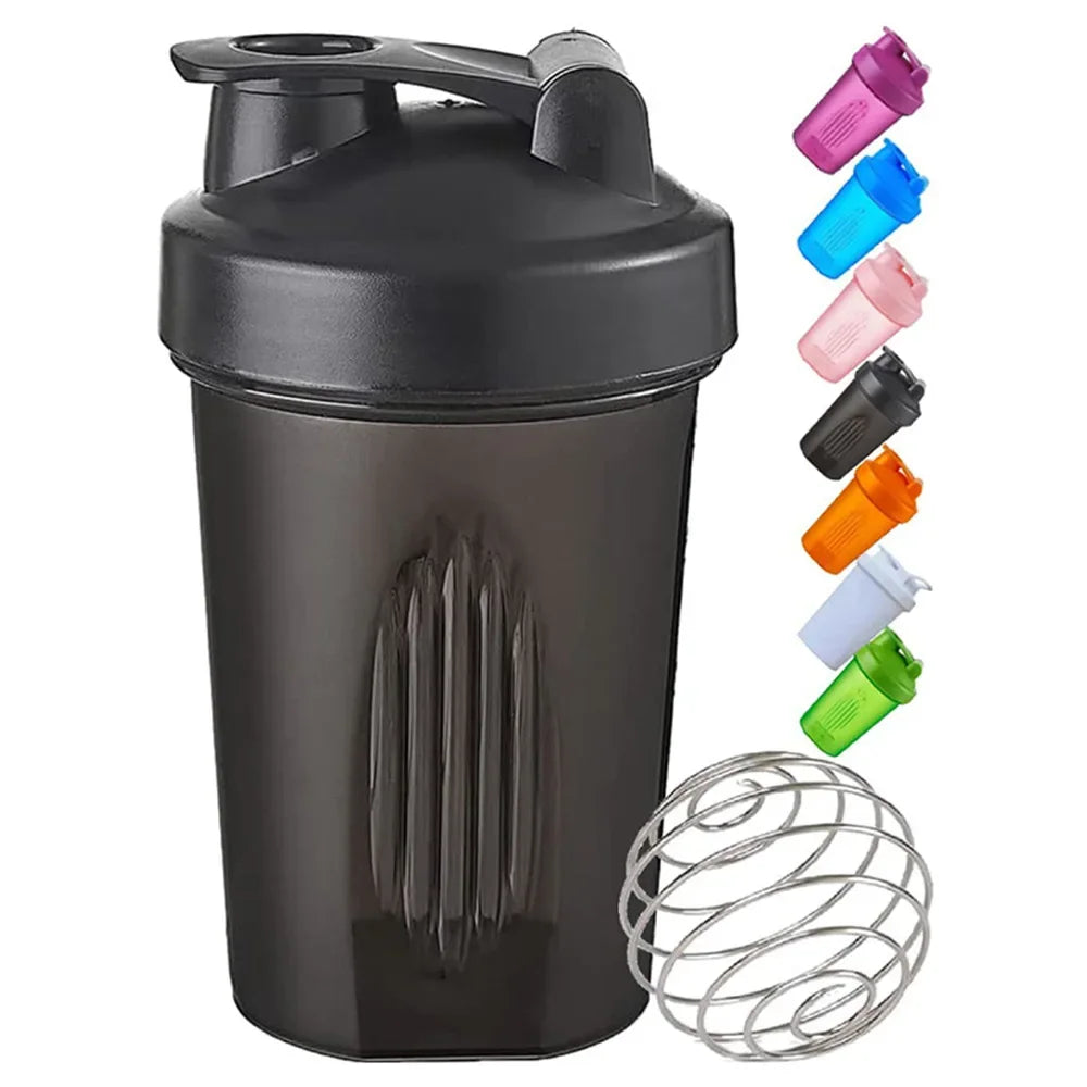 400ML Shaker Bottles Whey Protein Powder Mixer Bottle Sport Water Cups Fitness Gym Shaker Outdoor Portable Plastic Drink Cup