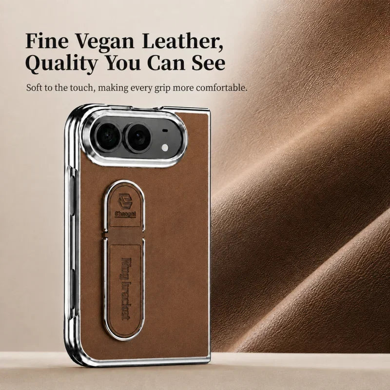 Korean Style Finger Bracket Shockproof Hard Back Phone Case for iPhone Duo 5G