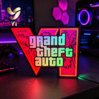 In Stock GTA 6 Horizon Ambient Light USB Cool Desktop & PC Case Decoration 3D‑Printed Ornament ARGB Faith Light Trendy Gift