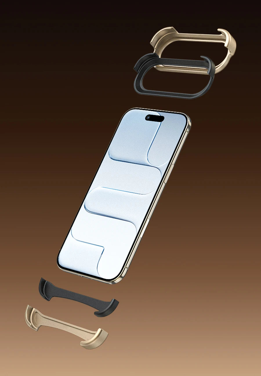 Genuine Aluminum SEBS Rubber Metal Bumper Double-layer ARC Case for IPhone 18 17 Pro Max Air Unique Design High-strength Cover
