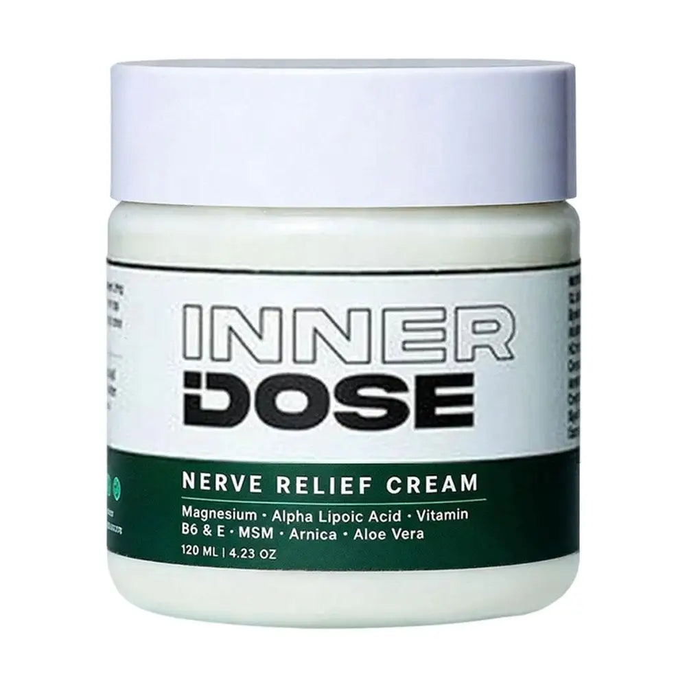 Inner Dose Nerve Relief Cream 120ml Magnesium Arnica Moisturizing Body Cream Deep Muscle Soothing Lotion for Joint Discomfort