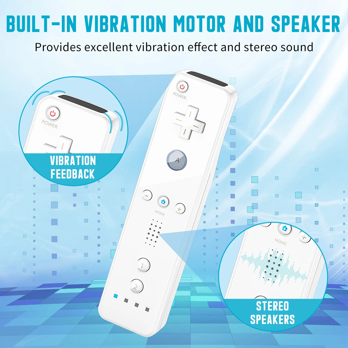 For Nintendo Wii/Will U Joystick 2in1 Wireless Remote Gamepad Controller Set Optional Motion Plus with Silicone Case Video Game
