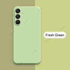 Original Square Liquid Silicone Phone Case for Samsung Galaxy A26 A36 A56 5G 360 Soft Protective Anti-drop Shockproof Back Cover