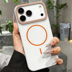 Luxury Simple Magnetic Matte Soft Phone Case For iPhone 18 17 16 15 14 13 Pro Max For MagSafe Wireless Charging Shockproof Cover