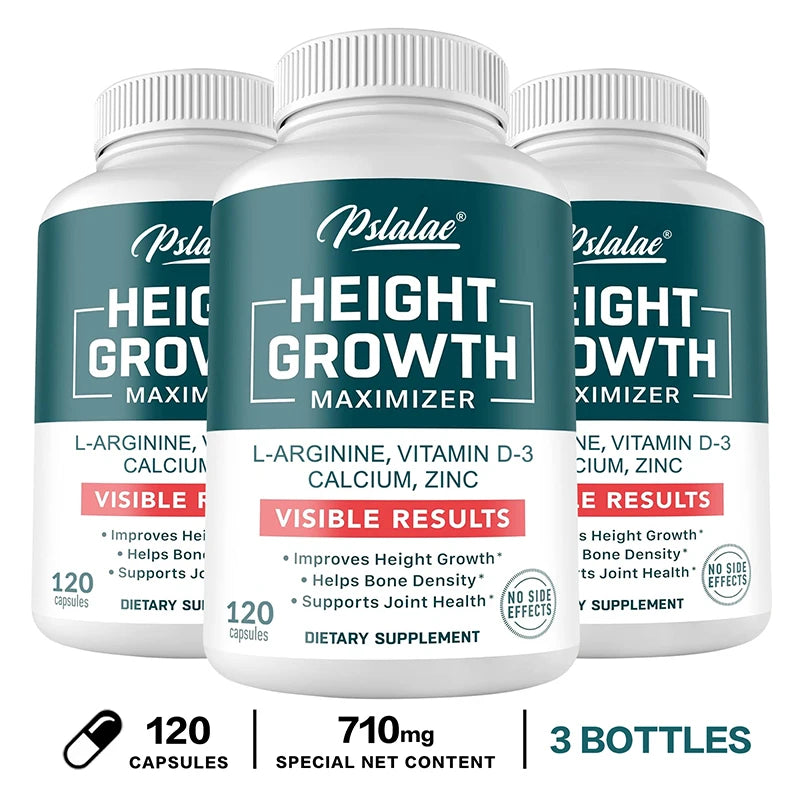 Natural Height Growth Maximizer for Kids, Teens and Adults Zinc and Calcium Increase Peak Height Supplement Bone Strength