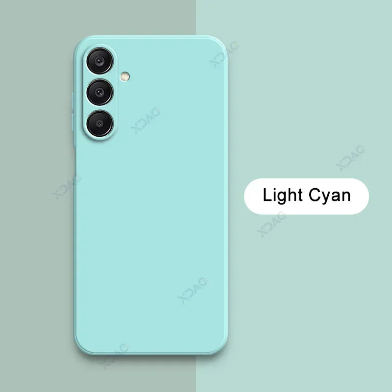 Original Square Liquid Silicone Phone Case for Samsung Galaxy A26 A36 A56 5G 360 Soft Protective Anti-drop Shockproof Back Cover
