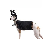 Halloween Dog Cat Costume Hooded Cloak Maleficent Velvet Cape Adjustable Cosplay Party Dress Apparel Funny Witch Holiday Pet