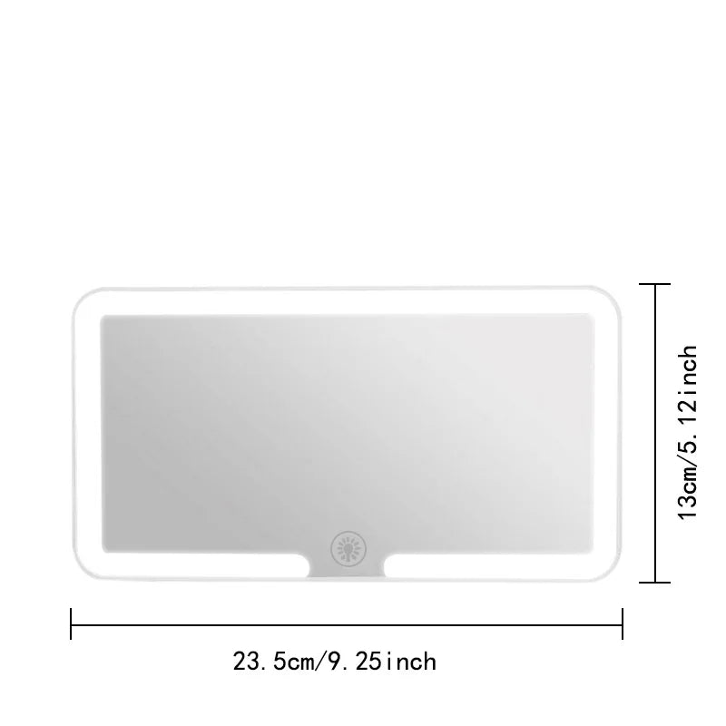 LED Car Vanity Mirror – Detachable Passenger Side