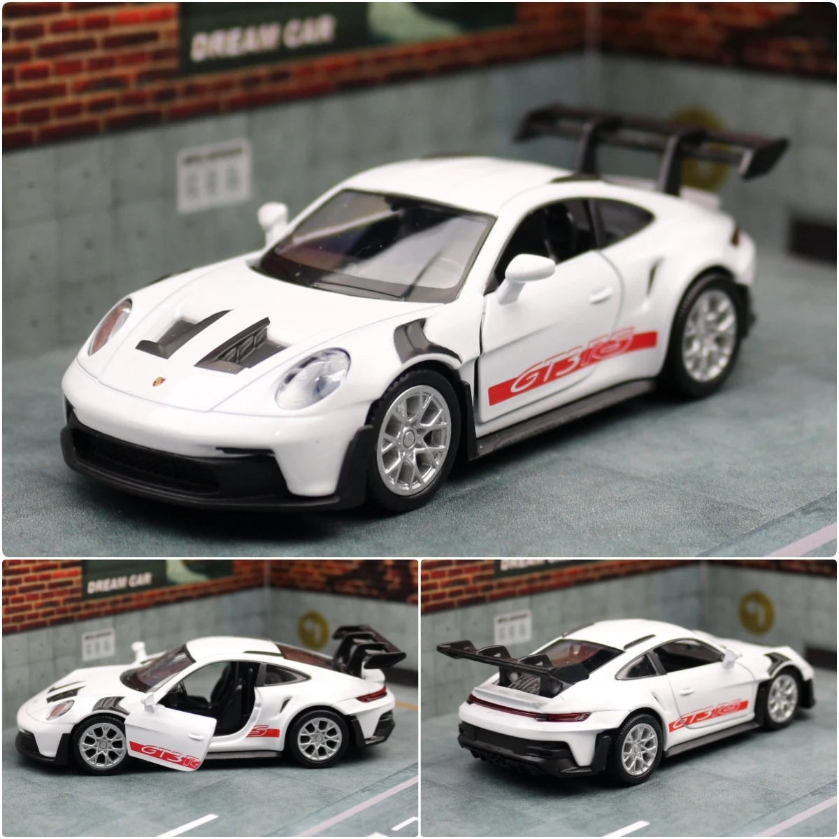 1:36 Porsche 911 992 GT3 RS Alloy Track Racing Car Model Diecast Metal Sports Car Model High Simulation Collection Kids Toy Gift