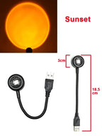 MeeToo USB Sunset Mood Lamp Led Projector Neon Night Light for Living Room Decor Bedroom Background Photography Wall Atmosphere
