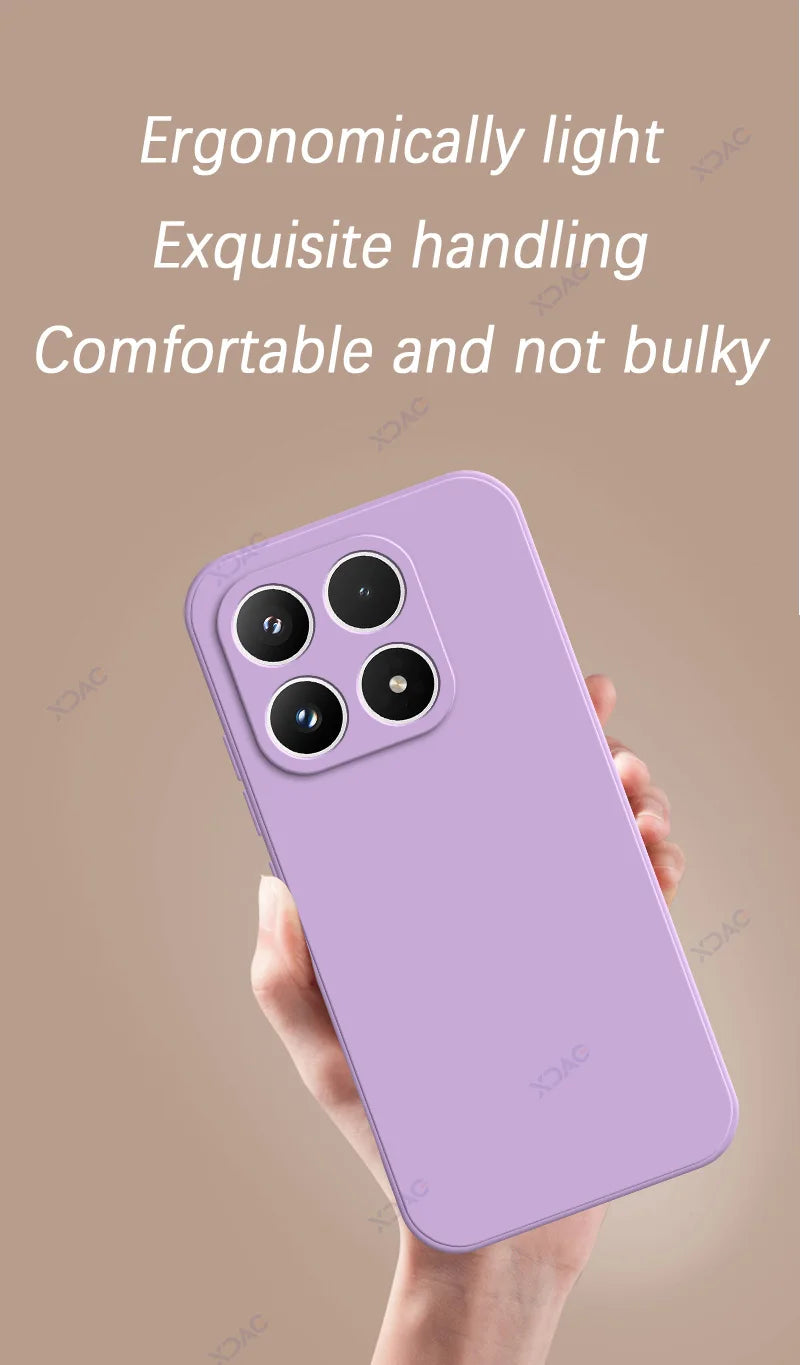 Original Mobile Phone Cases for Xiaomi 17 Xiaomi17 5G 6.3" 360 Soft Luxury Square Liquid Silicone Back Cover Waterproof Bags