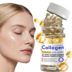 Collagen Firming Capsule Essence, Moisturizing and Smoothing the Skin, Contains Plant-Based Squalane, Retinol, and Vitamin E Deep Hydration Essence (0.4Gx90 Capsules)/Bottle-1 Bottle