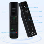 2 in 1 For Nintendo Wii Controller Set Optional Motion Plus Joystick Wireless Remote Gamepad with Silicone Case Video Game