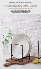 Kitchen Rack Dish Storage Rack Cabinet Dish Rack Dinner Plate Drain Rack Countertop Rack Plate Iron