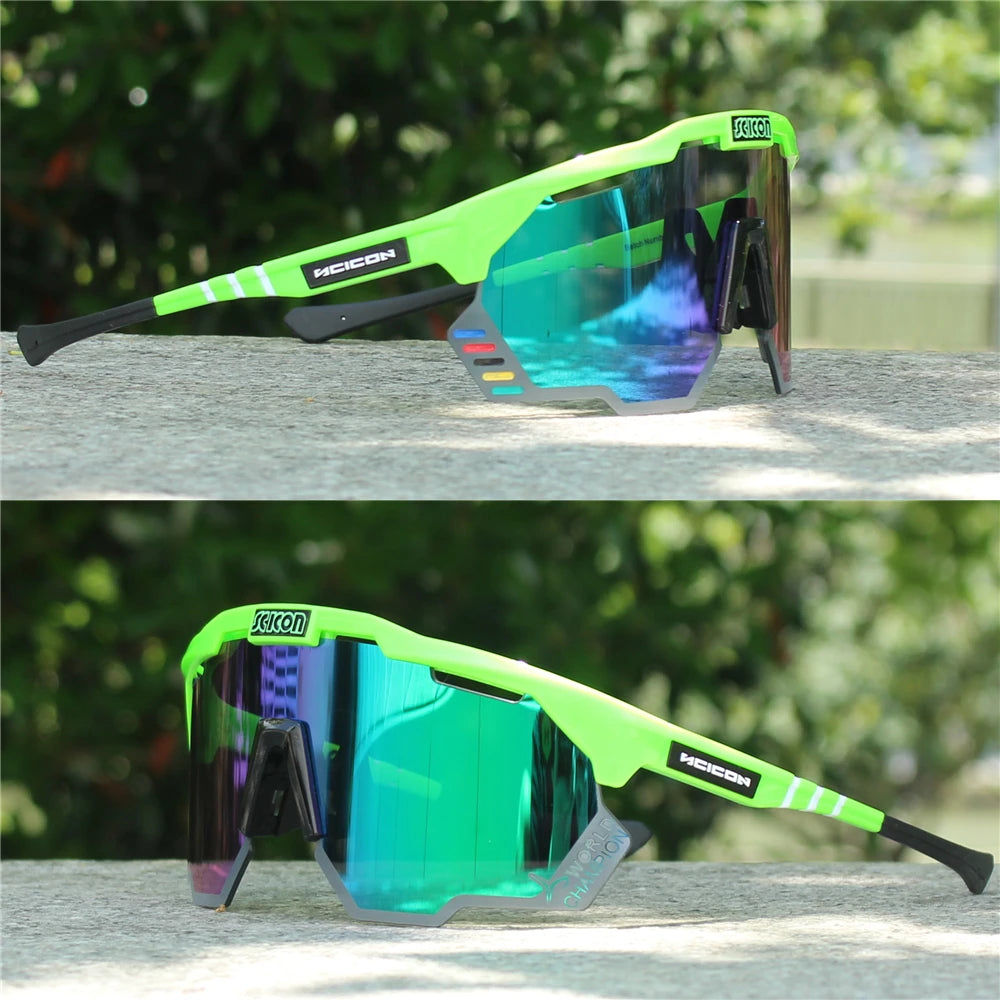 SCICON AEROSHADE KUNKEN UV400 Cycling Sunglasses with Case - Outdoor Sports Men's MTB Road Bike Eyewear Women's Goggles