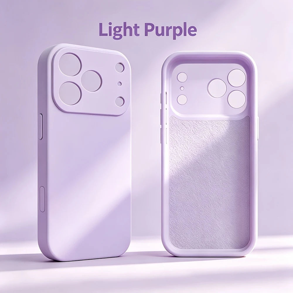 Original Liquid Silicone Case for iPhone 17 16 15 14 13 Pro Max 17Pro 16Pro Shockproof Soft Bumper Cases Cover Phone Accessories