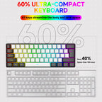 USB Wired RGB Gaming Keyboard 61 Keys White Black Compact Mini Office Keyboard and Mouse for PC Desktop Computer Gamer Keypad