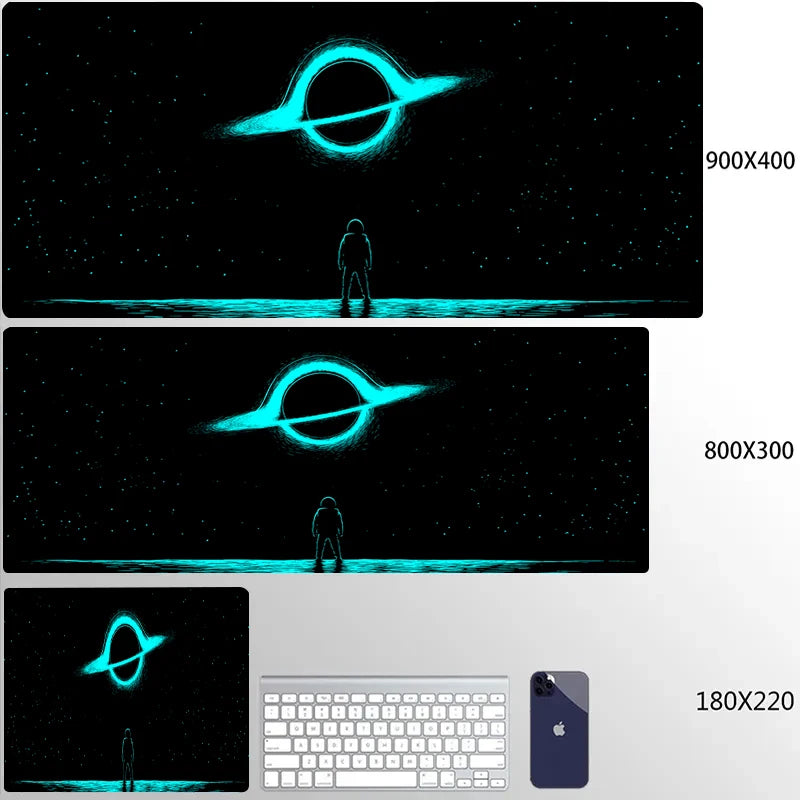 Universe Mouse Pad Gaming Astronaut Mousepad Keyboard Mats Space Desk Pads XXL 80x30cm Deskmat For Computer Mousepads Big Carpet