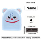 Personalized Cute Name Stamp Waterproof Clothing Label for Kids Self Ink Stamp for Kindergarten School Bags Custom Stamp
