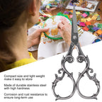 Portable Stainless Steel Retro Scissors Gourd Shape 4.3 Inch Embroidery Scissors Sewing Scissors Needlework Art