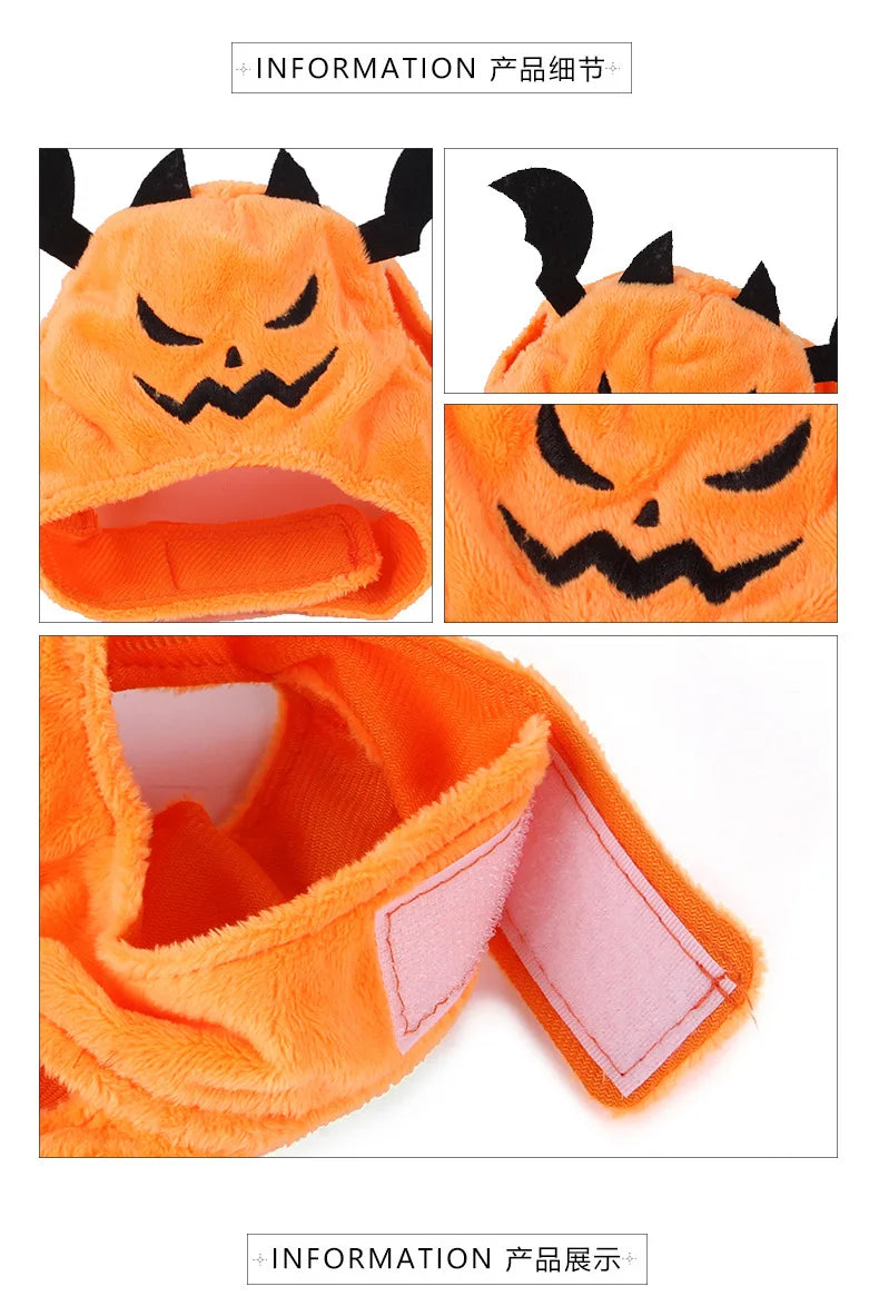Pet Halloween Dog Cat Costume Dog Cat Costumes for Small Dogs Cosplay Bat Headgear Hat Cat Headgear Pet Supplies
