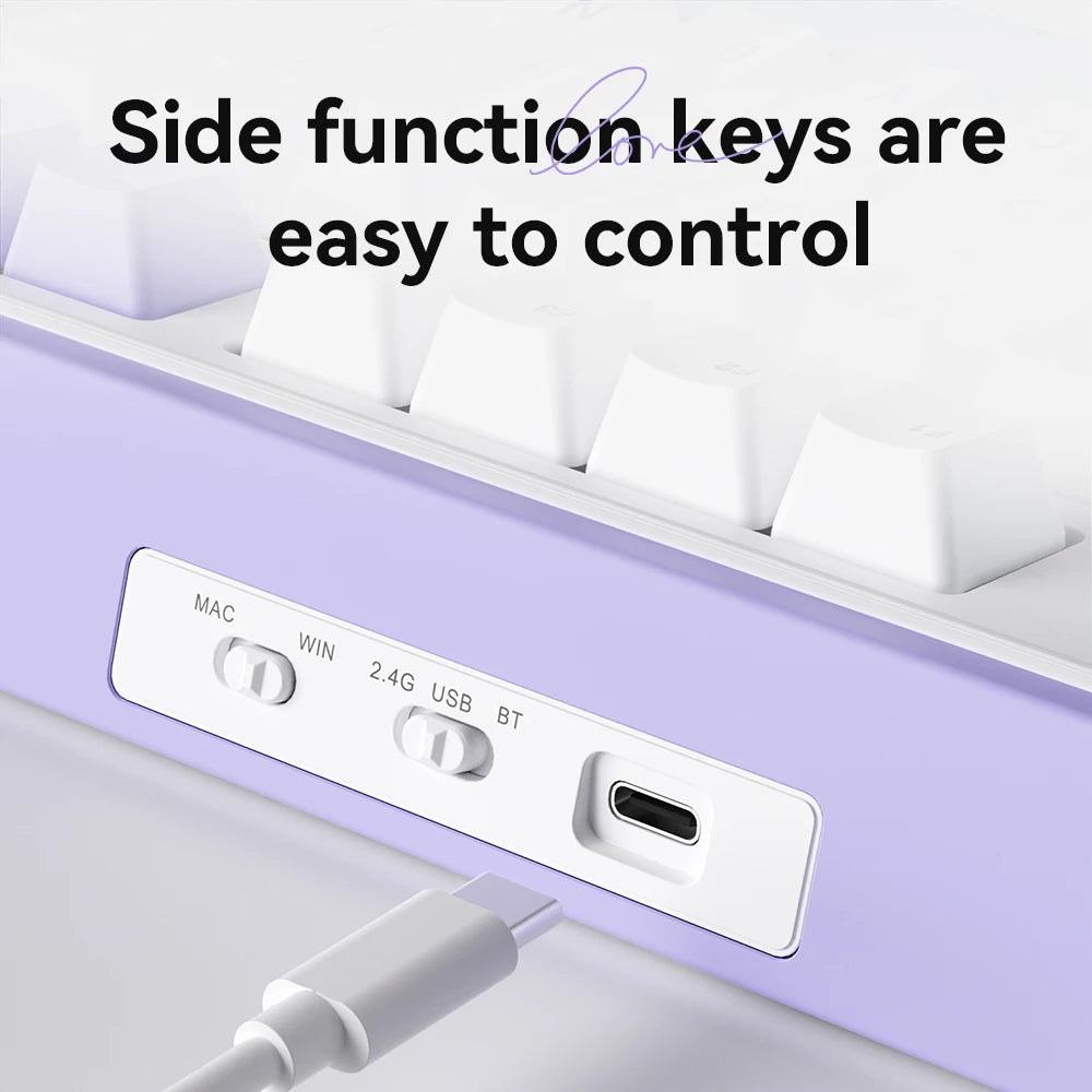 AJAZZ AK980 98% Mechanical Keyboard Gasket Mount Hot Swappable Wireless RGB Multi-Layer Foam Dampening PBT Keycaps