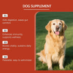 Dog Probiotic Soft Granules Turkey Tail Mushroom Vitamin Supplement Gentle Nourishment Support Gut Health Daily Pet Health Care