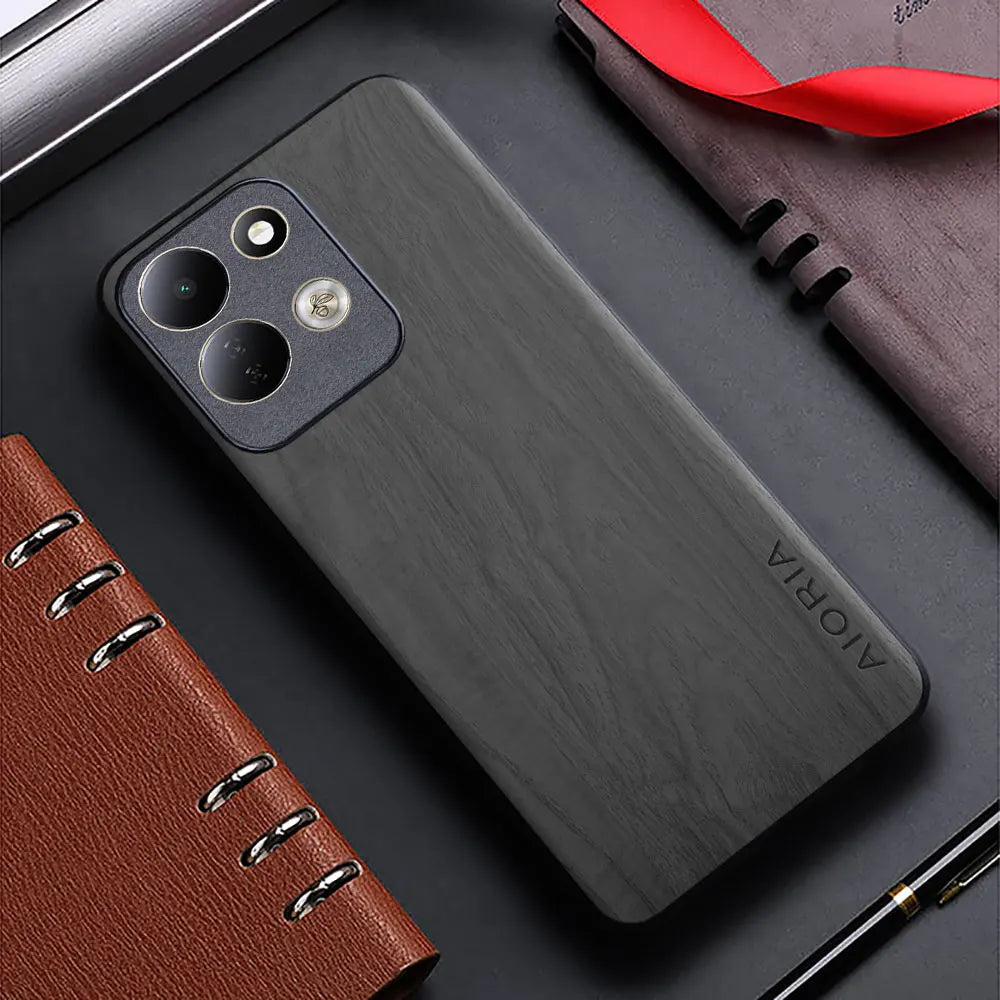 Case for Xiaomi Redmi 17C redmi17 redmi17 c 5G 4G funda bamboo wood pattern Leather back cover for xiaomi redmi 17 17c case
