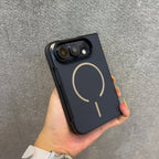 For iPhone Duo Case Technique PU Leather for Magsafe Cases For iPhone Duo 2026 Magnetic Wireless Charging PC Pure Color Cover