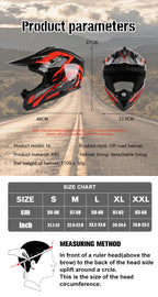 Off Road Motorcycle Helmet Rally Downhill Full Helmet Riding with Goggles Suitable for All Seasons for Men Women and Children