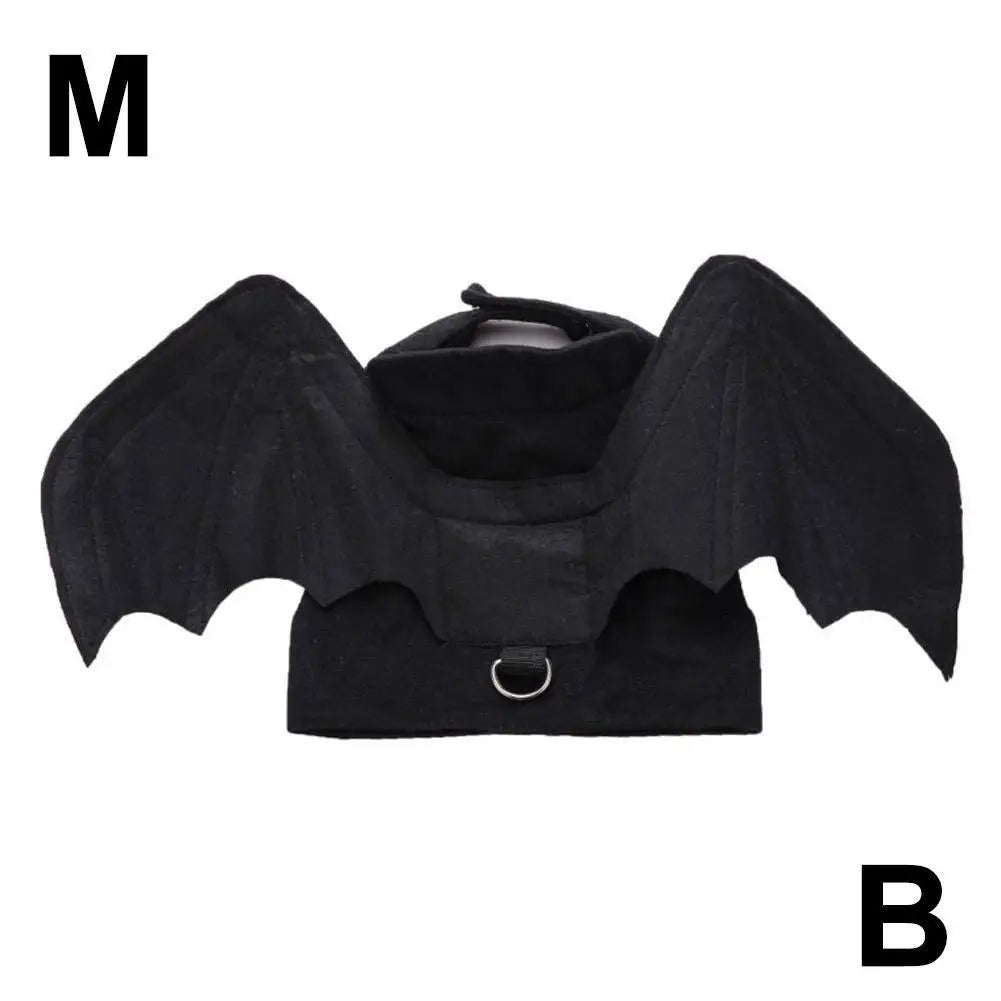 -Halloween Pet Costume - Cute Black Bat Wings Harness Costume For Cats And Dogs, Halloween Party Cosplay, Pet Supplies