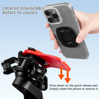 Universal Bicycle Phone Holder, 360° Rotatable and Detachable Motorcycle Holder, Multi-functional Bicycle Handlebar Bracket