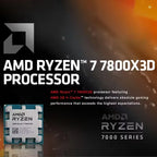 AMD Ryzen 7 7800X3D CPU 8-Core 16-Thread AM5 Processor 4.2GHz Up to 5.0GHz 96MB L3 Cache Gaming Desktop CPU Tray