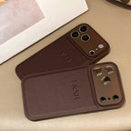 Personalized Luxury Customized Name 3D DIY Hot Engrave Faux Leather Phone Case For IPhone18 17 16 15 14 13 Pro Max Plus Air
