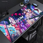 Anime Mask Girl Mouse Pad YUki Aim Gaming Speed Mouse Mat Game Premium Mousepad Gamer E-Sports Desk Mat Computer Keyboard Mats