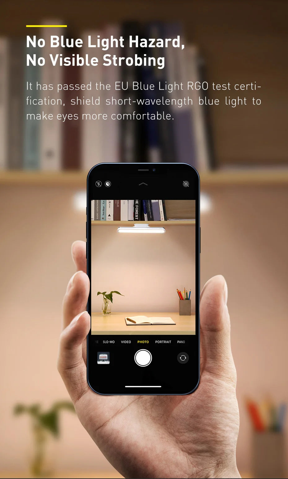 Baseus Desk Light Magnetic Hanging Table Lamp Rechargeable LED Stepless Dimming Desk Lamp Read Study Work Eye Protection Light