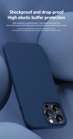 Luxury For Magsafe Wireless Charge Case For Apple iPhone 15 14 13 11 16 17 Pro Max 17 Air Plus Liquid Silicone Shockproof Cover