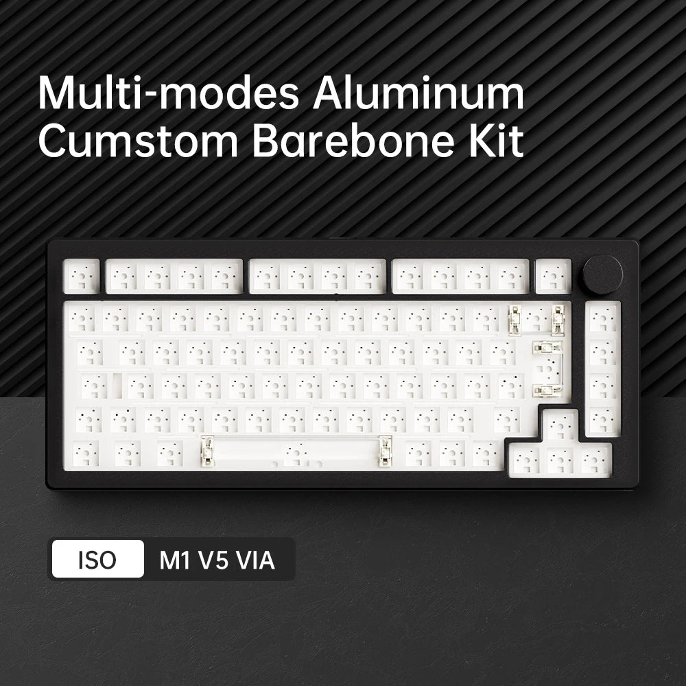 Akko MonsGeek M1 V5 Tri-mode Mechanical Keyboard Barebone Kit VIA 75% 3/5 Pins Customized Hot Swap RGB Rapid Disassemble Gasket