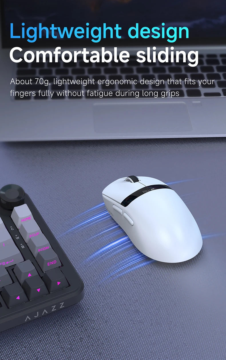 Ajazz AJ139 V2 MC Wireless Gaming Mouse Magnetic Charging Base with Anti Slip Adhesive PAW3311 Sensor Tir Mode Office Mouse