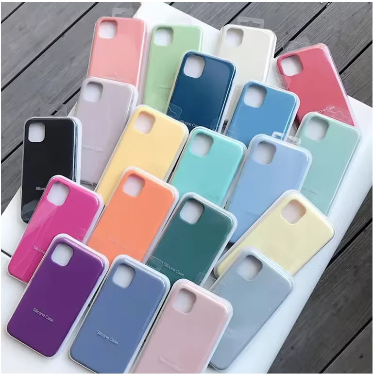 Luxury for Color Matte Case for iPhone 18 17 16 15 14 13 Pro Max 18 17 16 15 14 13 Soft Liquid Silicone Ultra Slim Cover