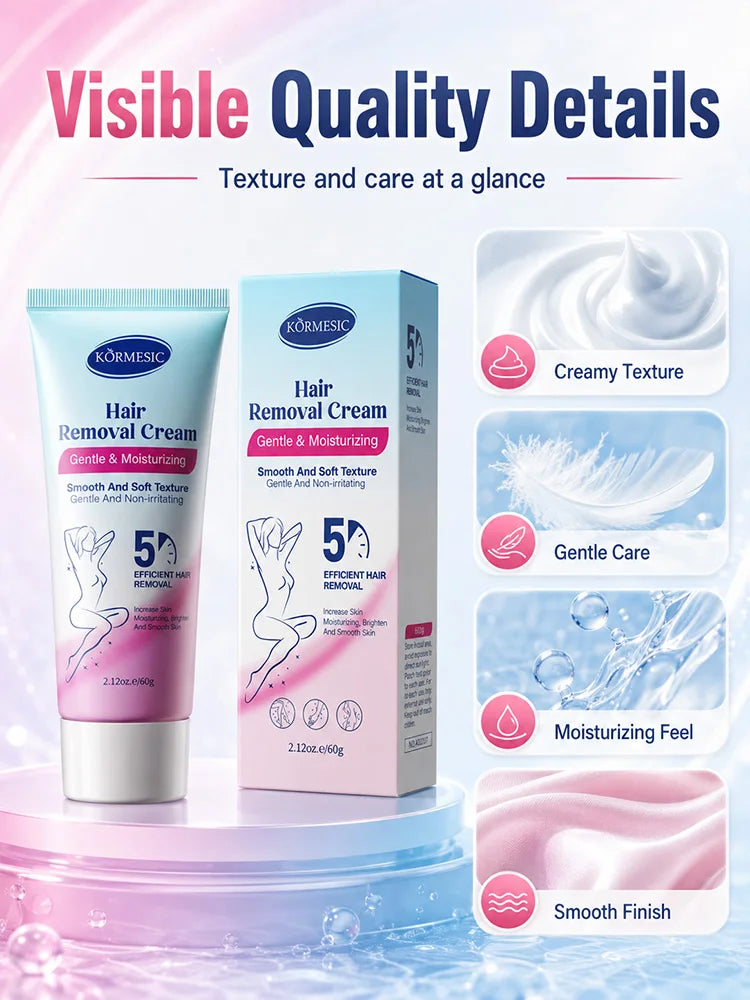 Hair Removal Cream Body Hair Remover Gentle Depilatory Cream Moisturizing Smooth Skin Care for Women Men Legs Arms Underarm Dail